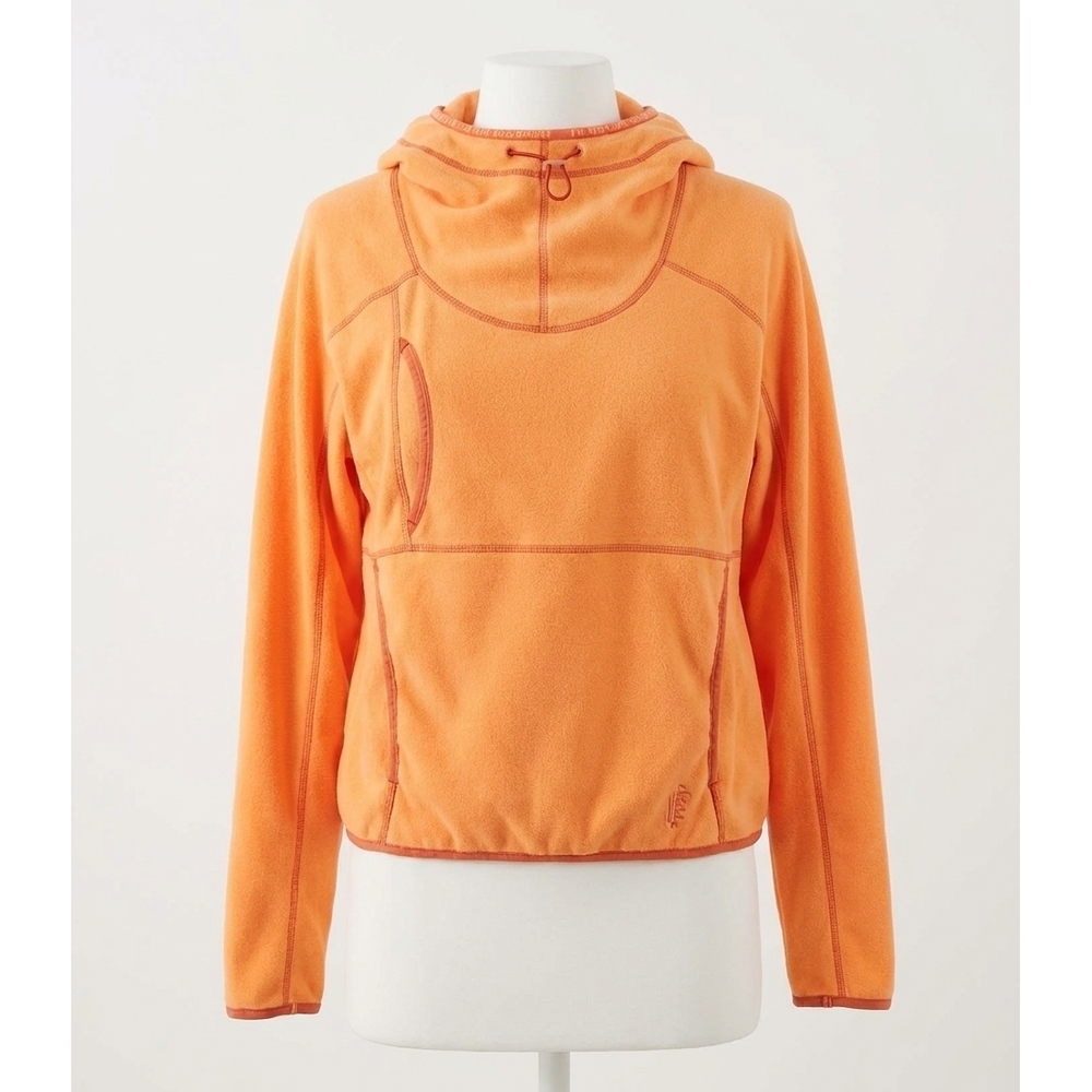 NEW FREE PEOPLE on the run lightweight fleece pullover in orange